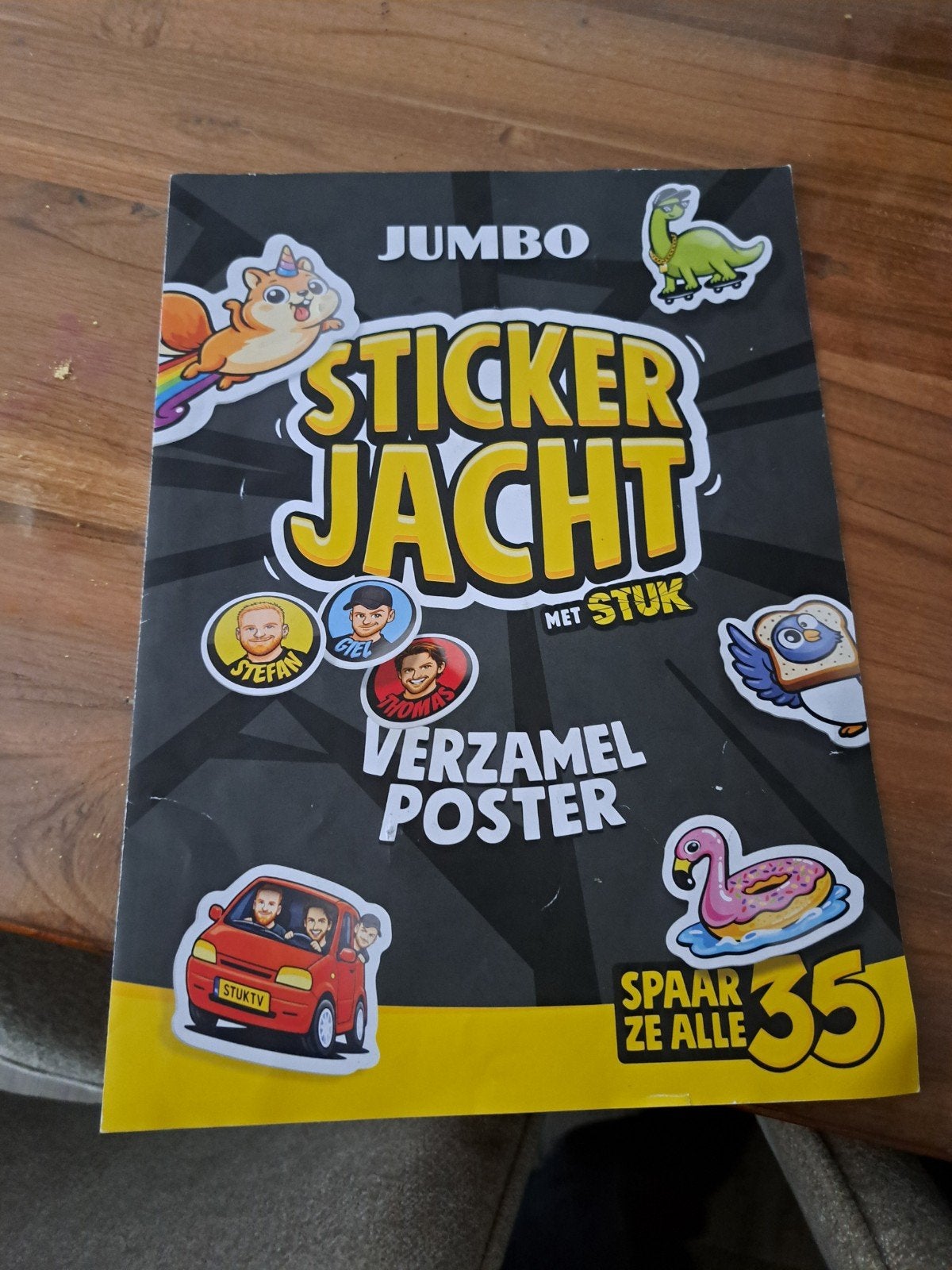 Jumbo Sticker Jacht met StukTV - Complete set, Verzamelen, Ophalen of Verzenden, Gebruikt, Film, Tv of Omroep