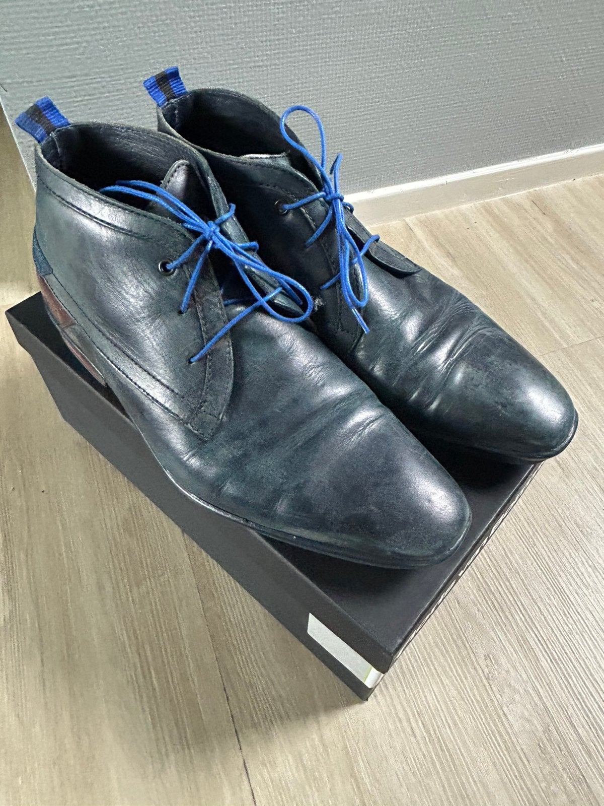 Floris van Bommel schoenen, Ophalen, Gedragen, Blauw