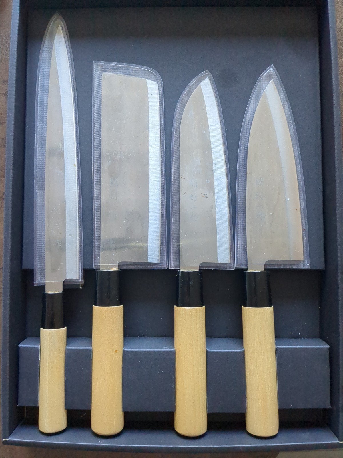Japanse messen set - licht gebruikt, Ophalen, Zilver, Metaal, Overige typen