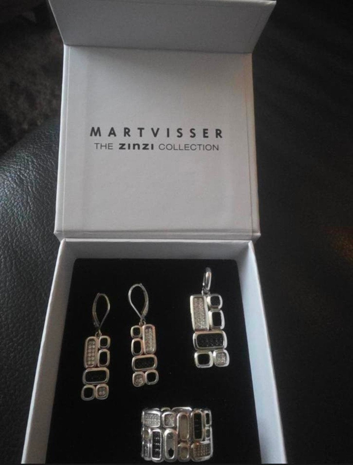 Mart Visser Zinzi Sieradenset Zilver Wit Zwart Nieuw
