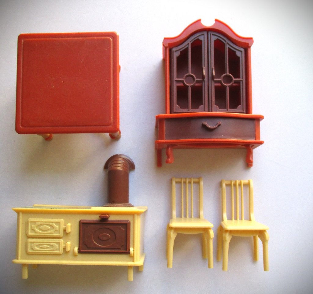 Poppenhuis Meubels Jean~Fornuis~Stoelen~Tafel~Kast, Ophalen of Verzenden, Zo goed als nieuw, Gebruiksvoorwerp