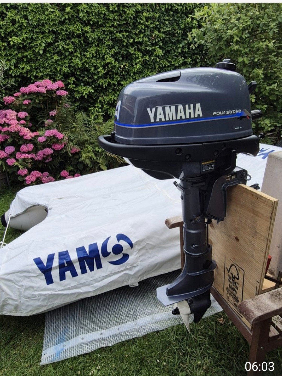 Yamaha buitenboordmotor, Ophalen, Minder dan 5 pk, Viertaktmotor, Zo goed als nieuw