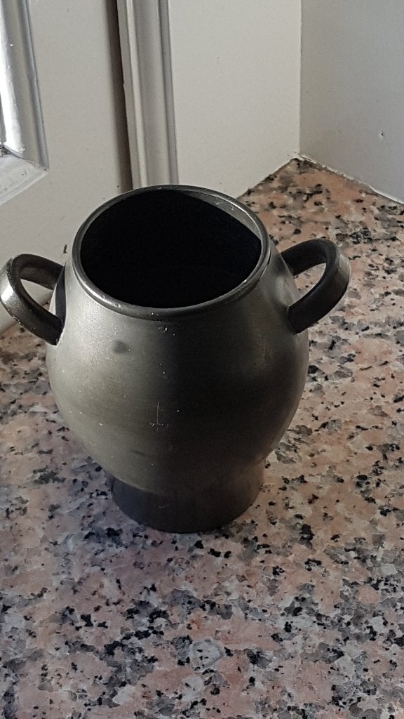 Antieke tinnen vaas met handvatten, Antiek en Kunst, Antiek | Tin, Ophalen of Verzenden