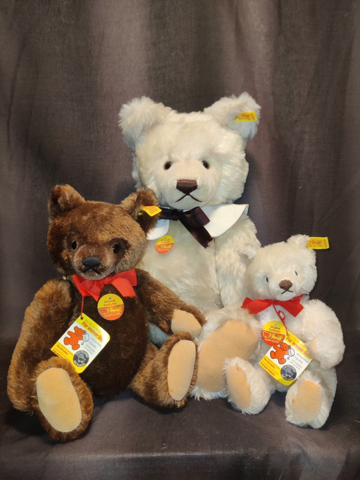 Steiff beren mohair te koop!! De grote witte is 51 cm, Ophalen of Verzenden, Nieuw, Overige typen, Steiff