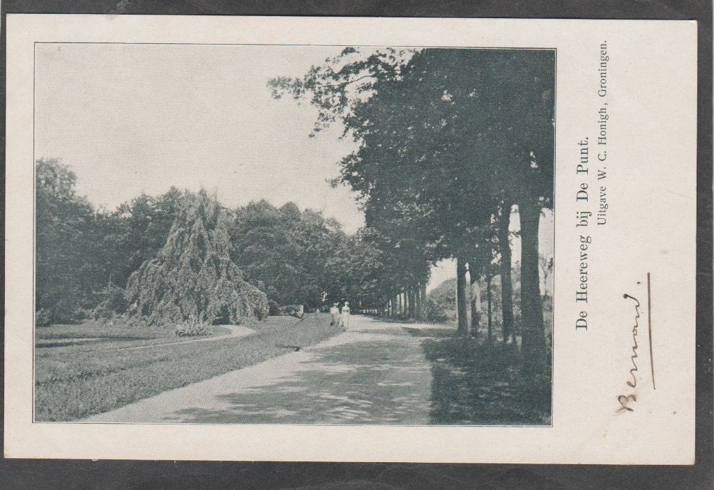 de punt de heereweg, Verzenden, Voor 1920, Ongelopen, Drenthe