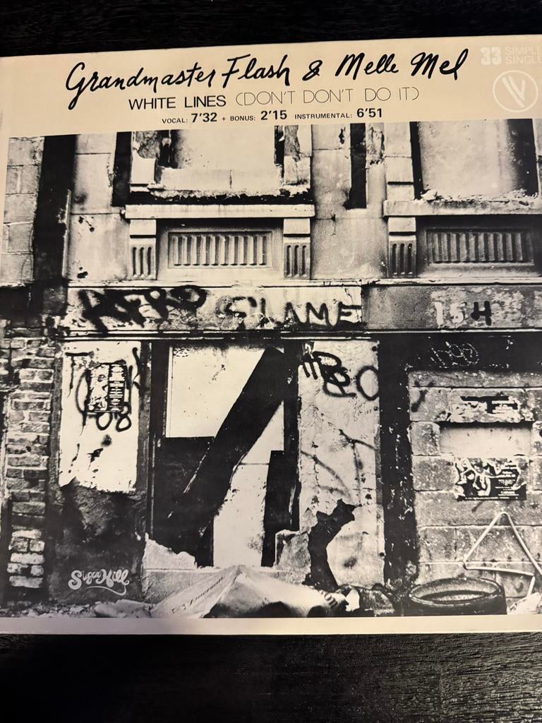 Grandmaster Flash & Melle Mel - White Lines (12 inch vinyl), Cd's en Dvd's, Vinyl | Hiphop en Rap, Gebruikt, Verzenden, 12 inch