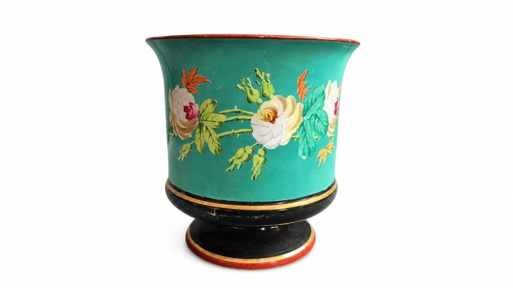 Antieke bloempot Petrus Regout, Antiek en Kunst, Ophalen of Verzenden