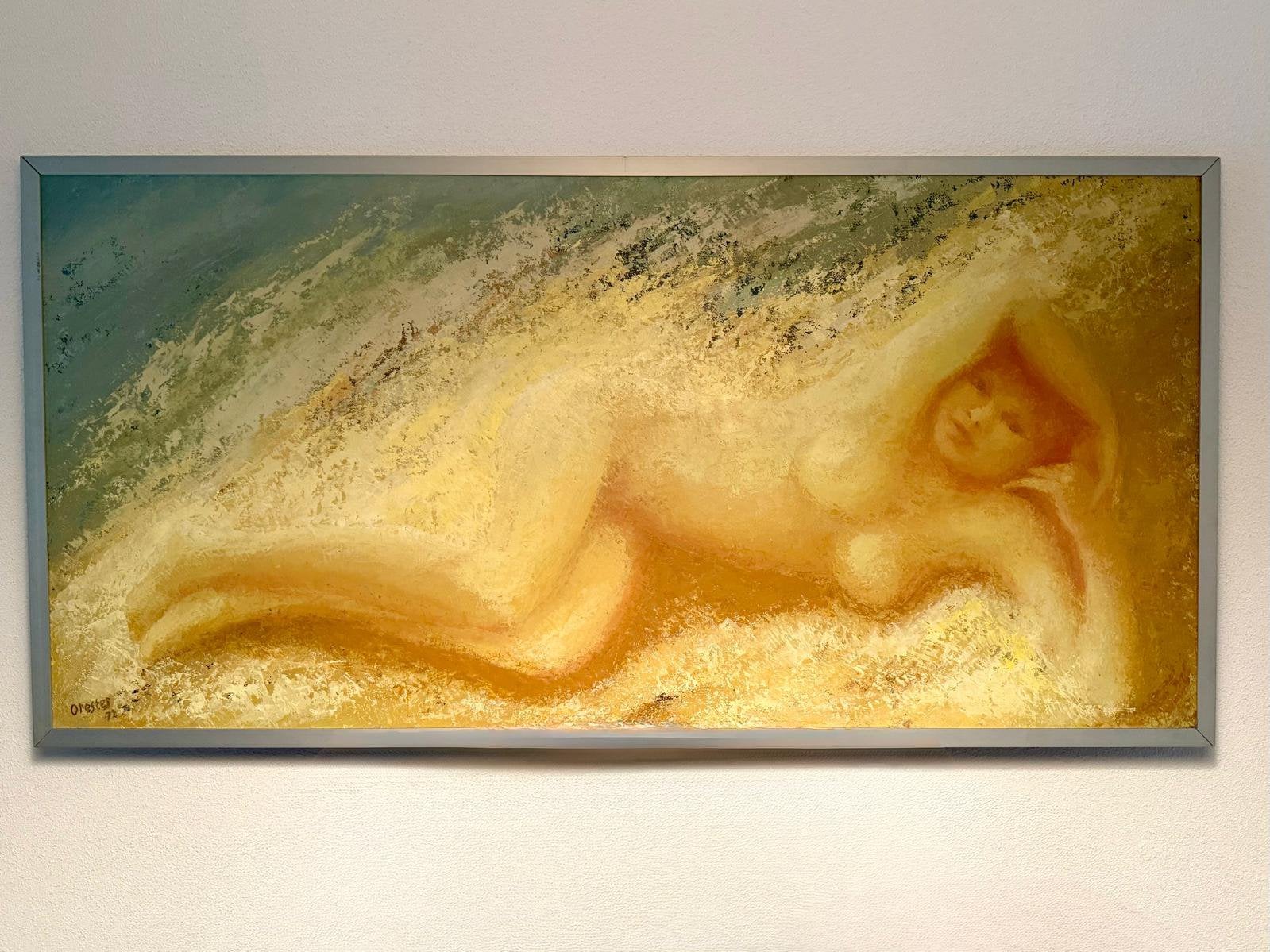 Schilderij vrouwelijk naakt figuratief-expressionistische, Antiek en Kunst, Ophalen