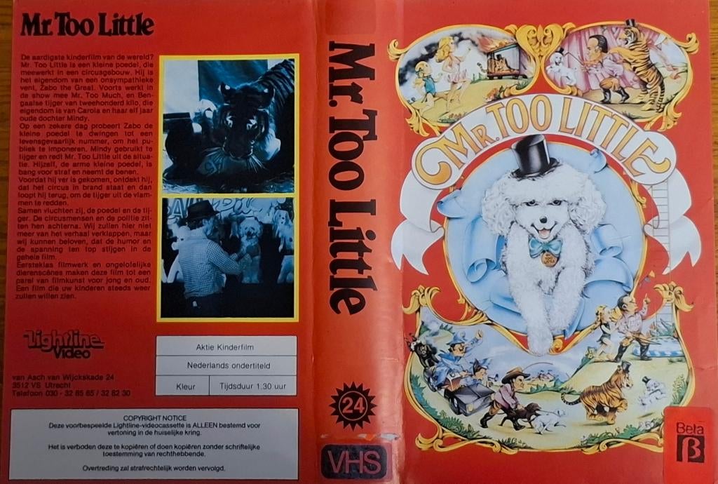 Mr. Too Little - Betamax - Lightline Video #24, Alle leeftijden, Ophalen of Verzenden, Zo goed als nieuw, Tekenfilm
