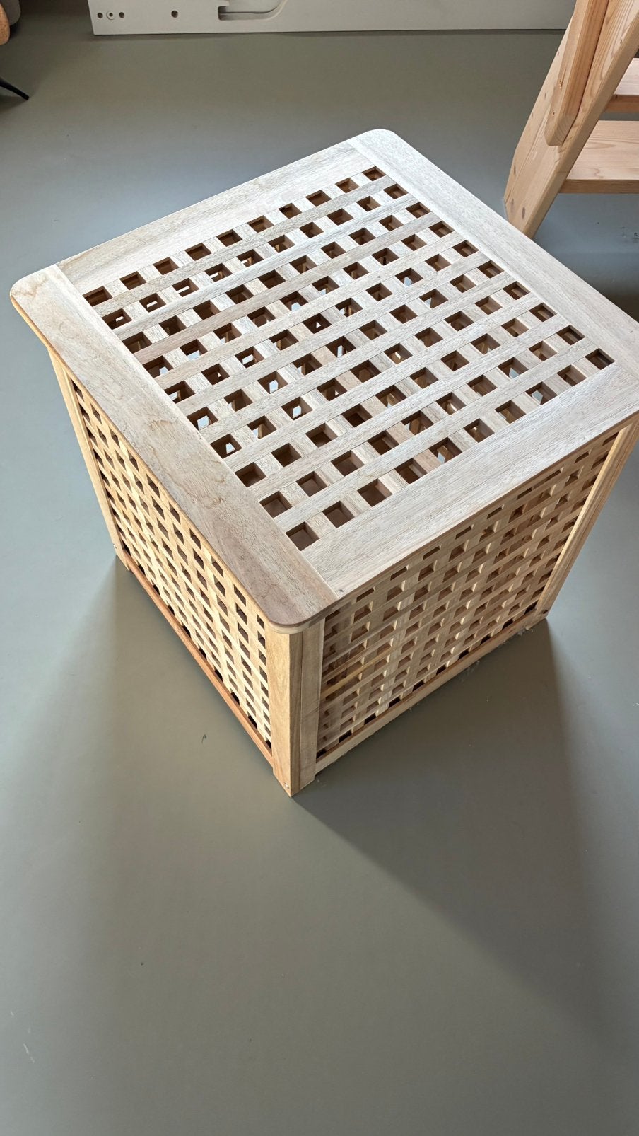 Ikea Hol tafeltje onbehandeld Acaciahout, Huis en Inrichting, Ophalen, Minder dan 50 cm, Gebruikt, 50 tot 100 cm