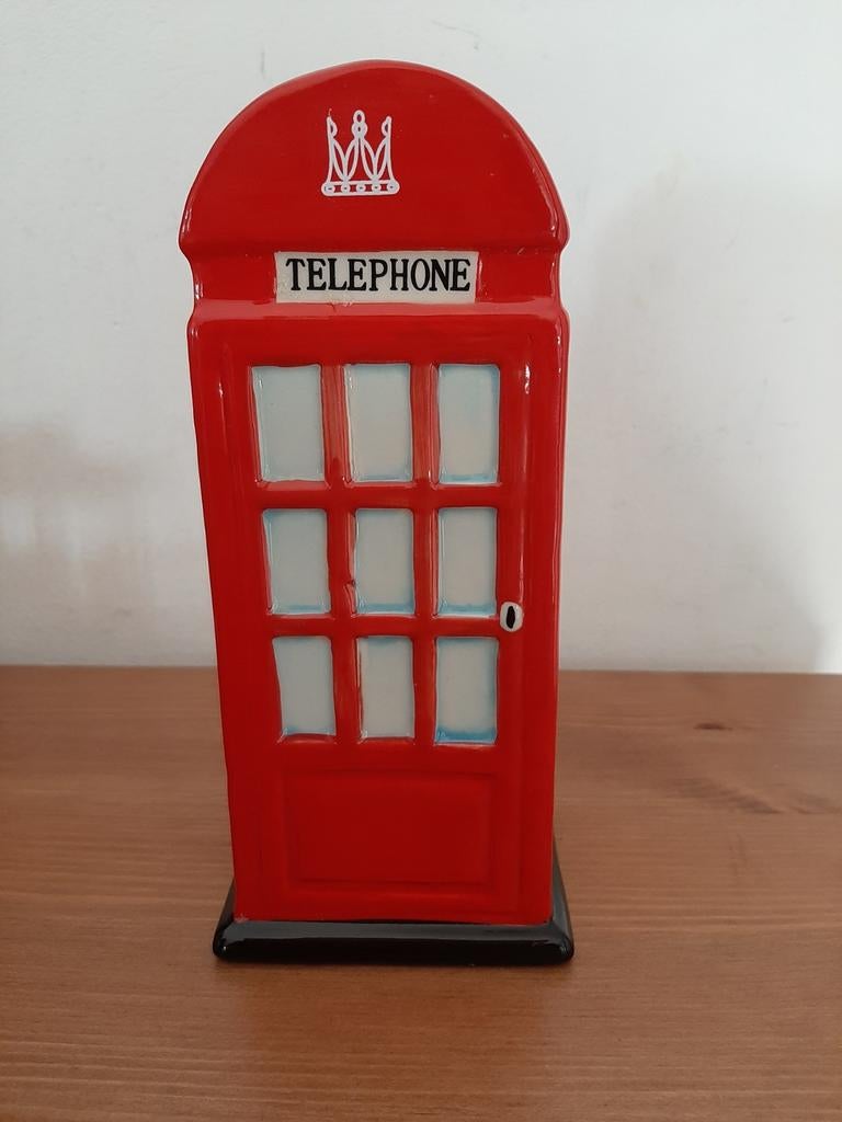 Telefooncel spaarpot 17 cm, Ophalen of Verzenden, Zo goed als nieuw, Steen, Aardewerk of Keramiek, Dier