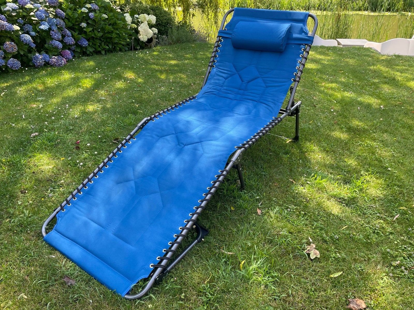 Spiksplinternieuw campingbed / zonnebed Blauw - Skandika, Ophalen, Nieuw