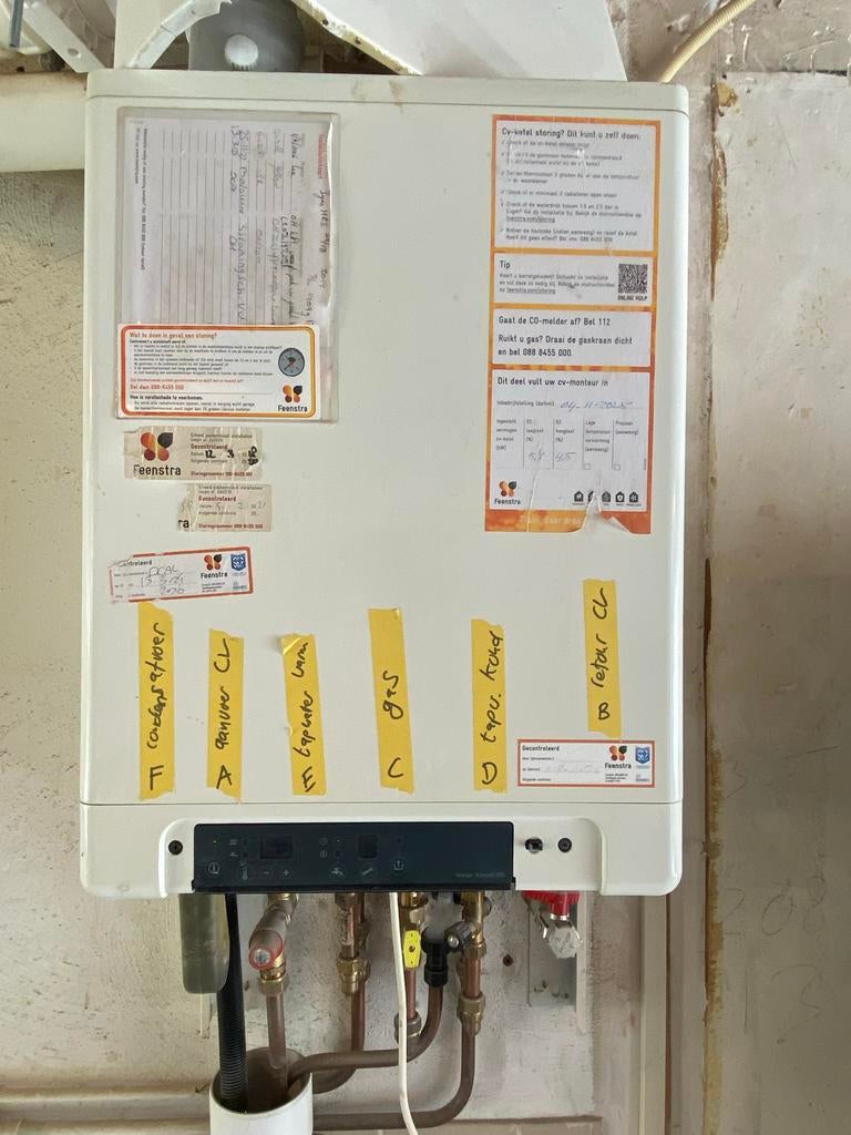 CV-ketel Intergas Kombi Kompact 24/18, Ophalen, 30 tot 80 cm, Gebruikt, Hoog rendement (Hr)