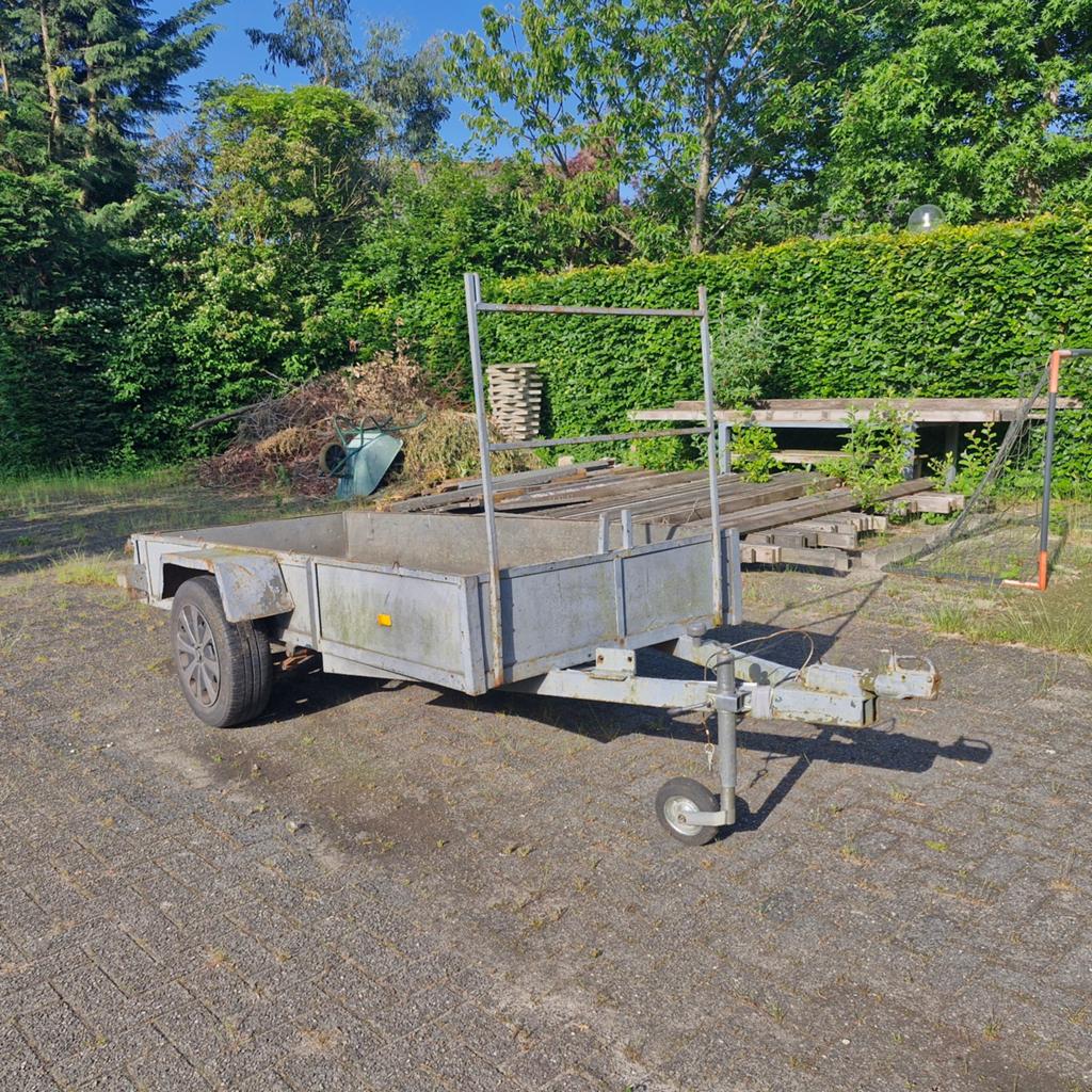 Robuuste aanhangwagen met opbouwrek, Auto diversen, Aanhangers en Bagagewagens, Ophalen of Verzenden, Gebruikt