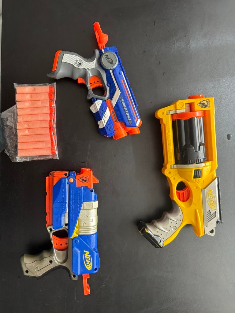 Originele nerf pistolen, Ophalen, Gebruikt