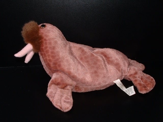 HEMA WALRUS VELOURS BRUIN LICHT GEVLEKT MET PLUCHE, Verzenden, Nieuw, Overige typen