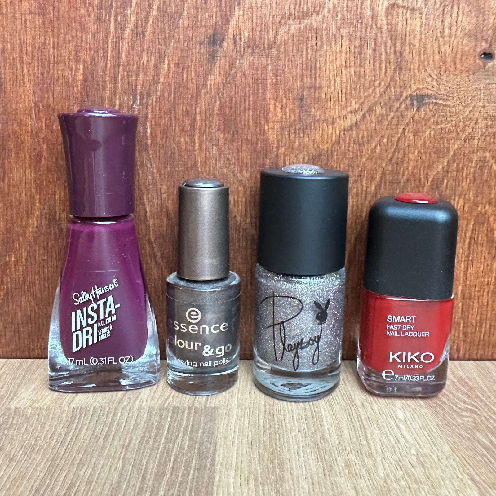 Setje 4 nagellakken - Essence, Sally Hansen, Kiko, Playboy, Ophalen of Verzenden, Zo goed als nieuw, Handen en Nagels