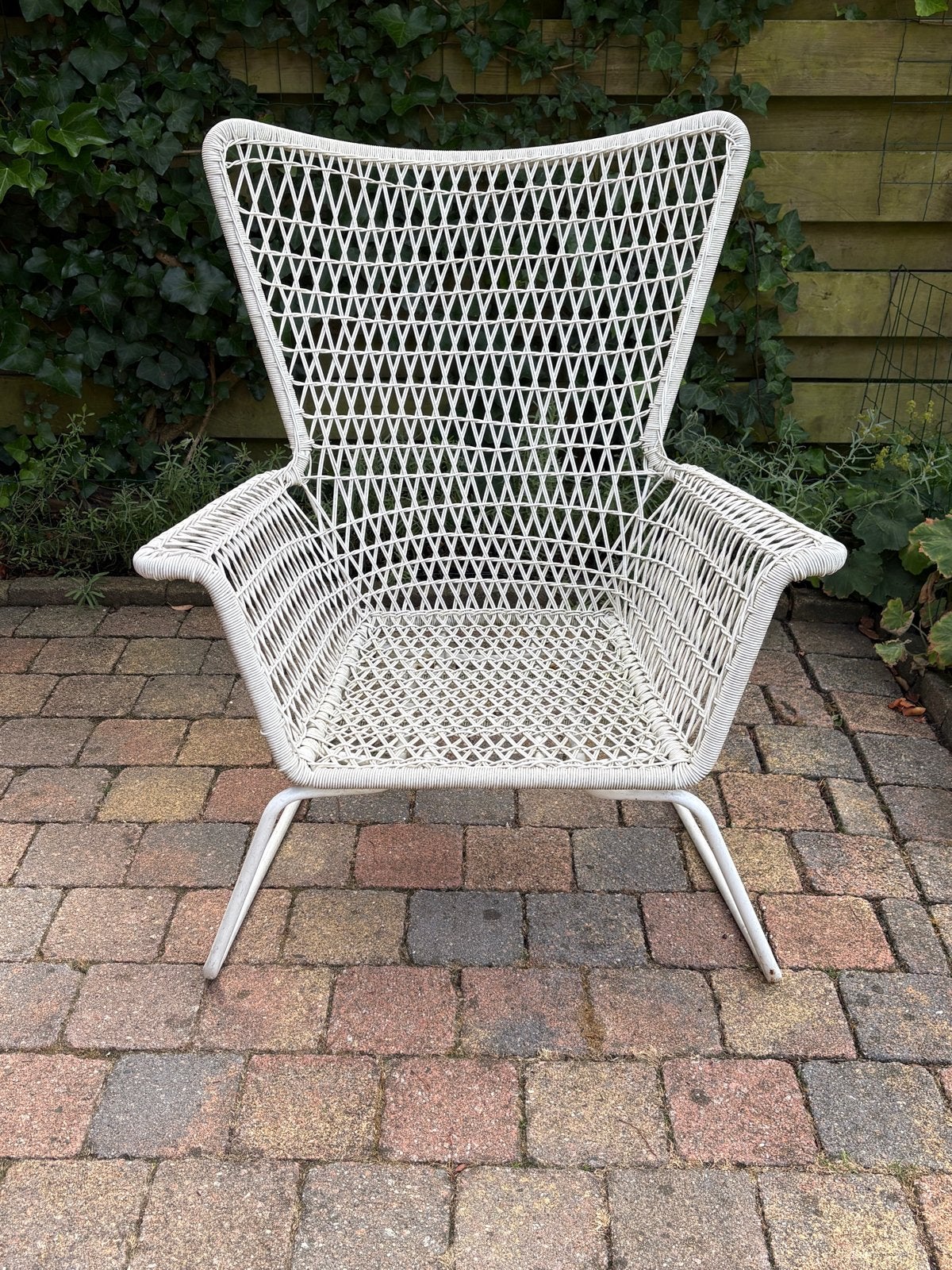 Witte Rotan Fauteuil - Ikea, Ophalen, Gebruikt, Wit, Metaal