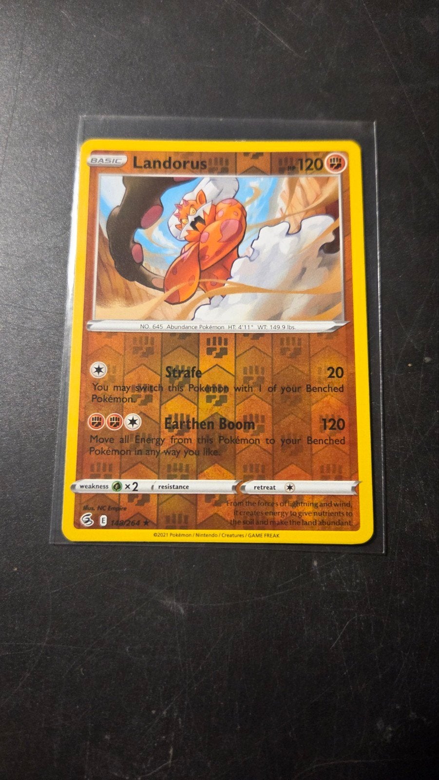 Landorus 148/264 Reverse Holo - Fusion Strike Pokémon Kaart, Verzenden, Zo goed als nieuw, Losse kaart, Foil