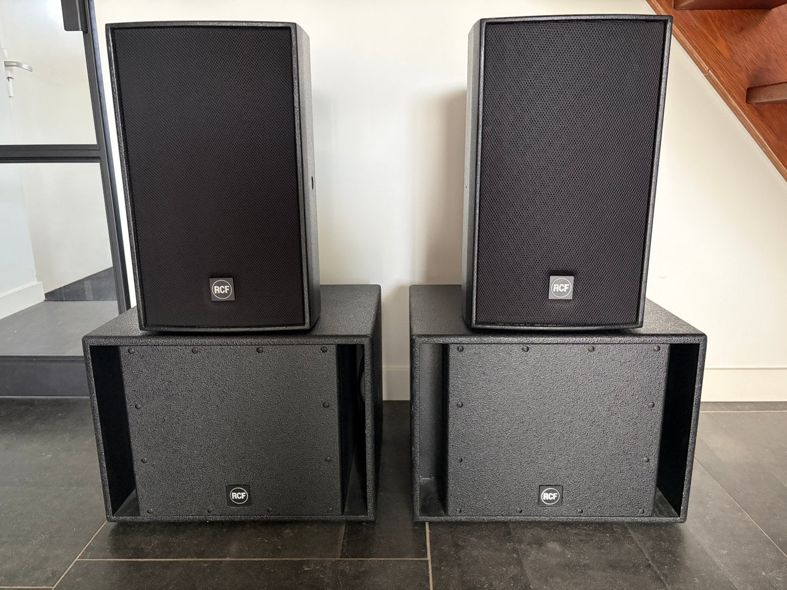 RCF set; top C3110-96 +sub Sub S4012, Ophalen, Zo goed als nieuw, Subwoofer, Overige merken