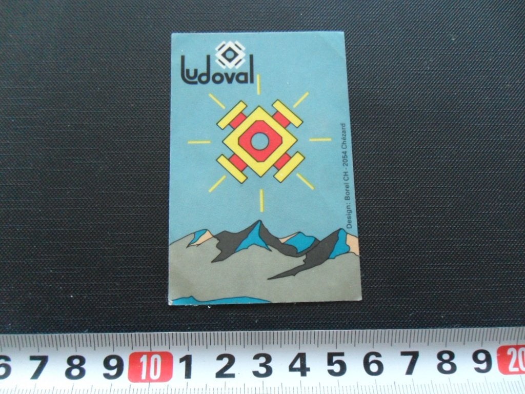 sticker ludoval zwitserland blok bouwen als lego, Ophalen of Verzenden, Zo goed als nieuw