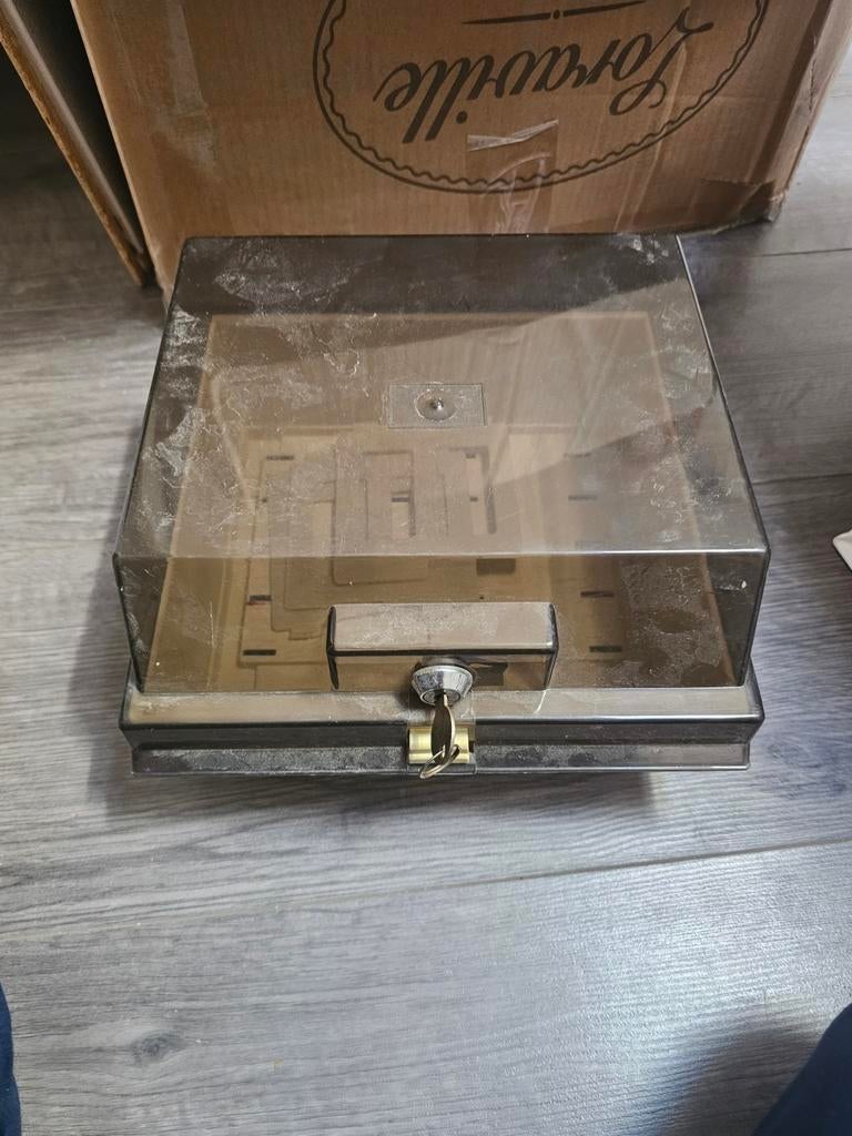 Vintage Diskette Opbergdoos met Sleutel, Computers en Software, Vintage Computers, Ophalen of Verzenden