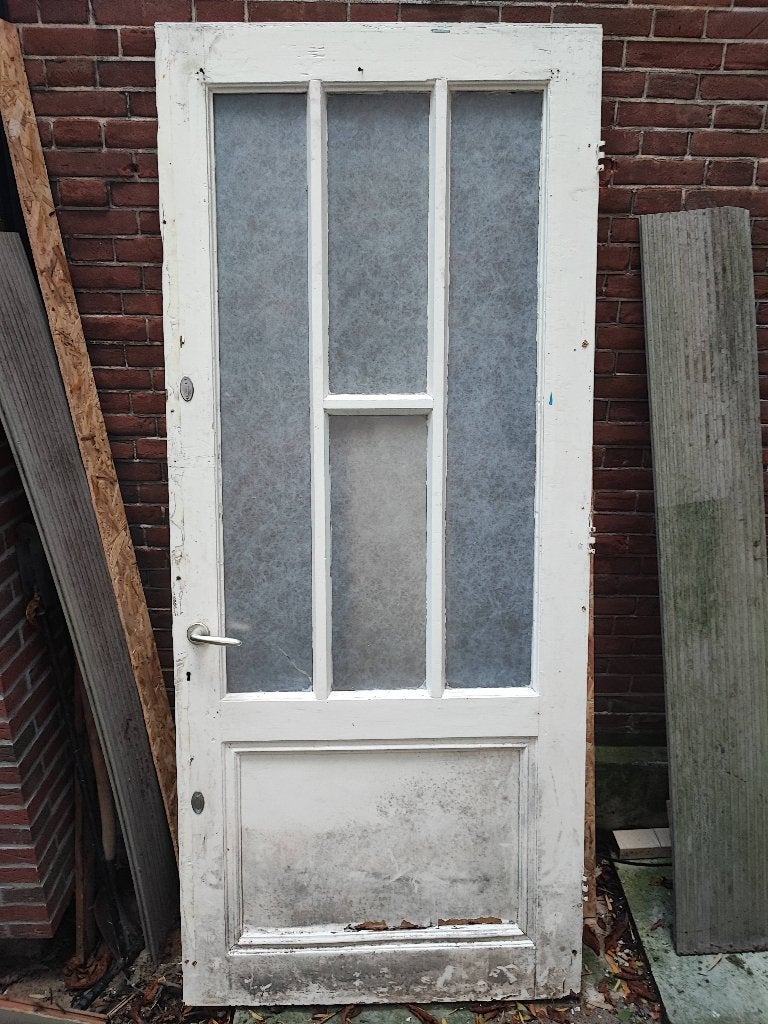 Antieke buitendeur 231x98, Ophalen, Gebruikt, 80 tot 100 cm, 215 cm of meer