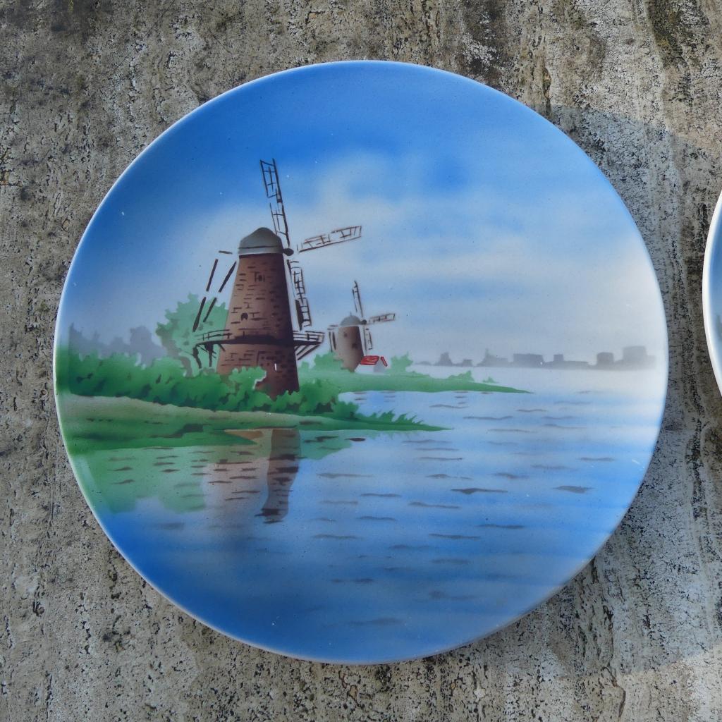2 x Wandbord / Wandborden Société Céramique Zaanse Schans, Ophalen of Verzenden