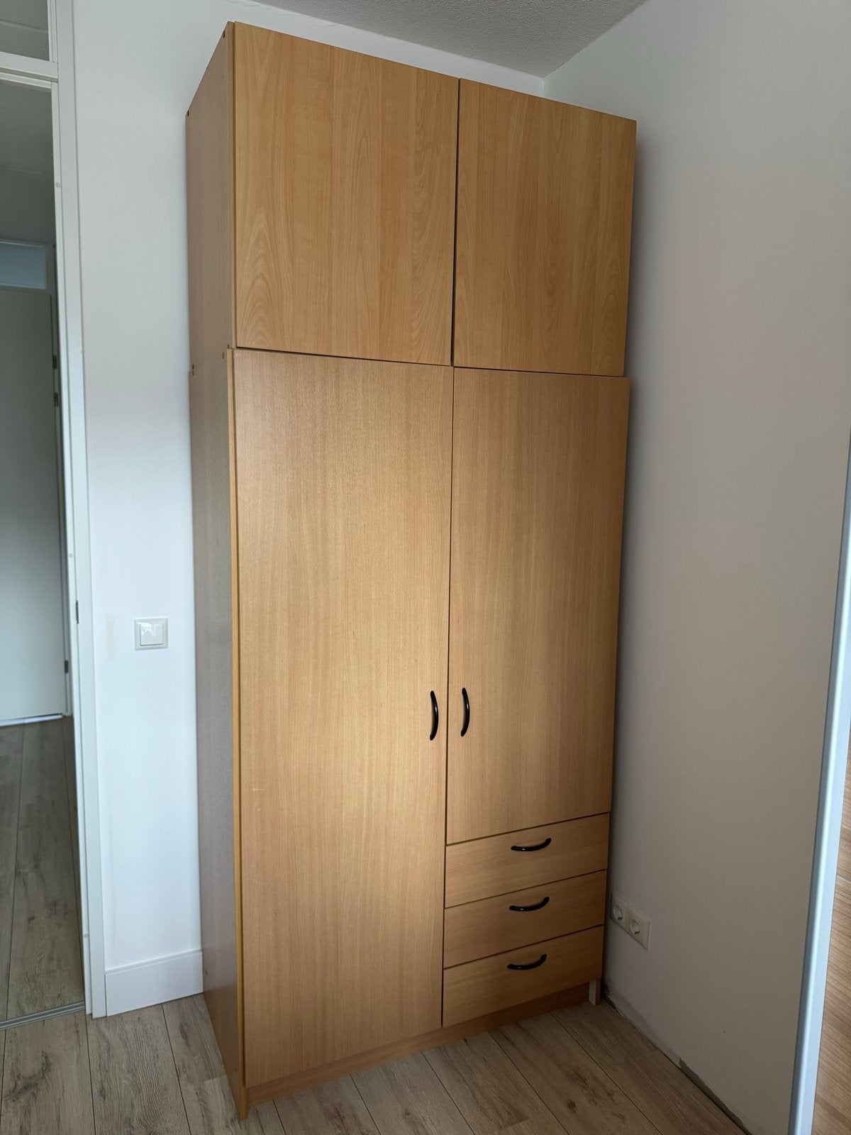 Kledingkast met opzetkast - Ruime opbergoplossing, Ophalen, Gebruikt, 200 cm of meer, 50 tot 100 cm