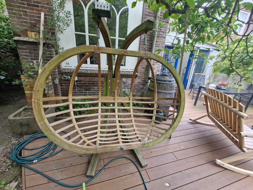 Globo Hangstoel met standaard, Tuin en Terras, Tuinstoelen, Ophalen, Gebruikt, Hout