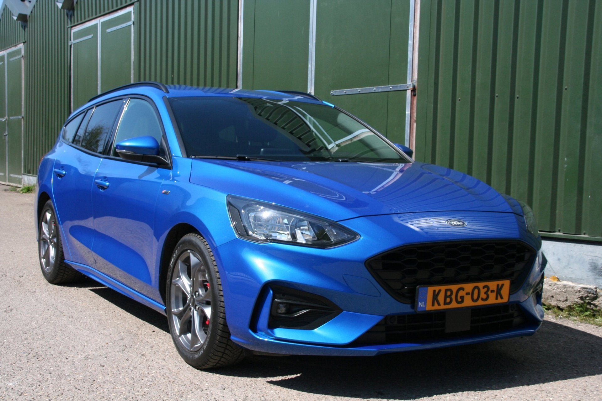 Ford Focus Wagon 1.0 EcoBoost Hybrid ST Line Business, 155 P, Dealer onderhouden, Gebruikt, Blauw, Hybride Elektrisch/Benzine