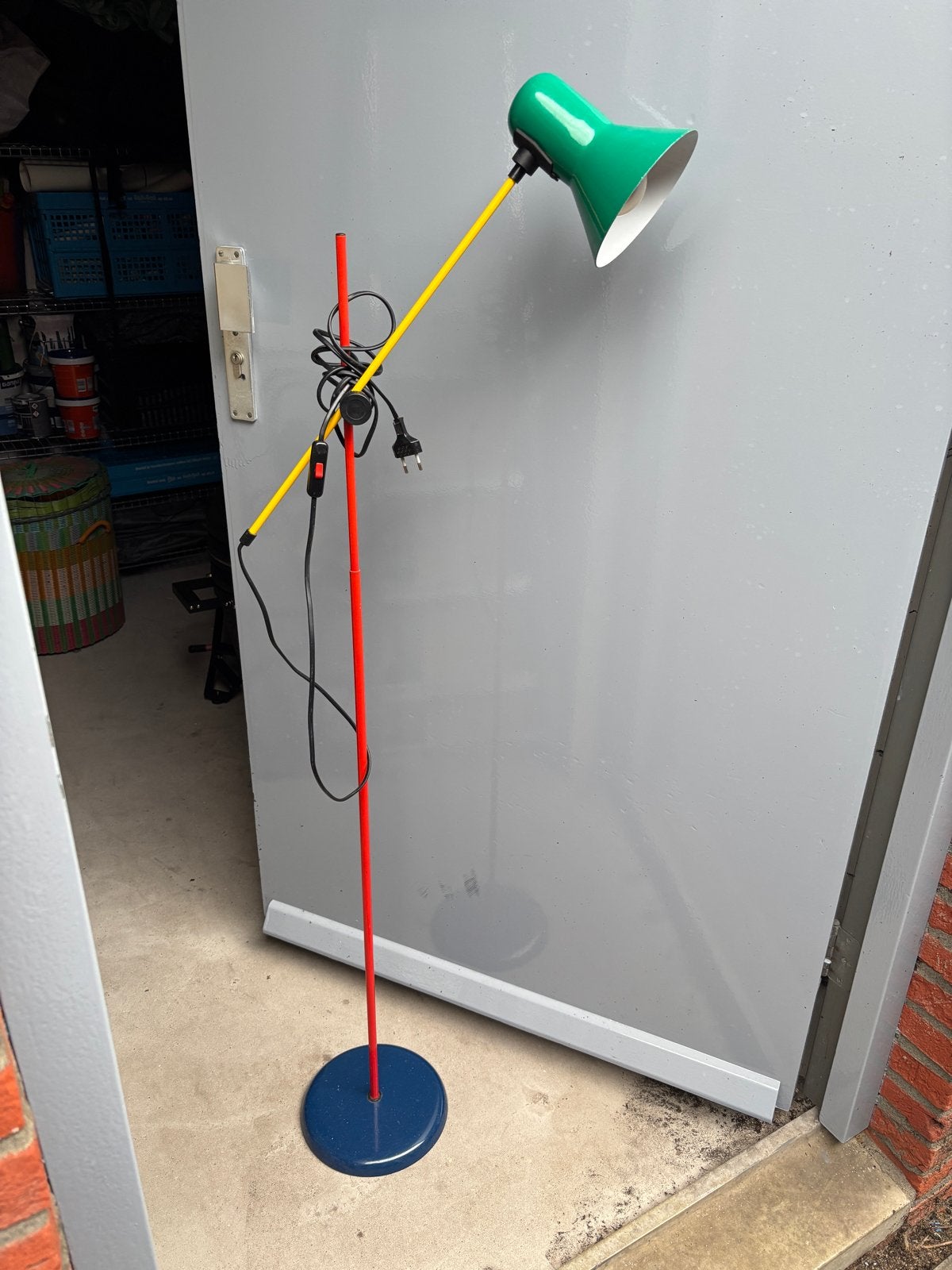 Vintage Memphis Milano Stijl Vloerlamp - Jaren '80 Design, Ophalen, Gebruikt, Metaal, 150 tot 200 cm