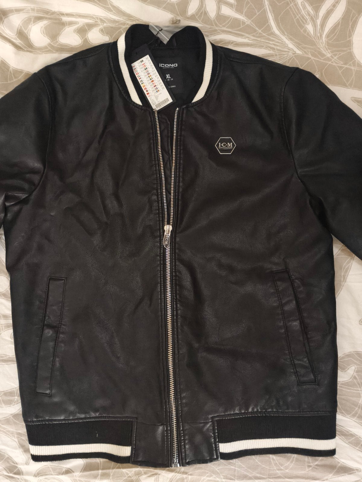 Nieuw Icono Couture imitatie leren jas - Maat XL, Zwart, Maat 56/58 (XL), Nieuw, Icono Couture