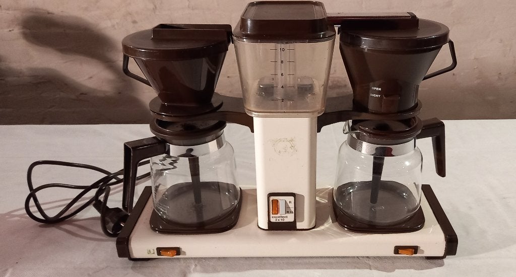 Dubbele Moccamaster Douwe Egberts koffiezetapparaat, Ophalen, Gebruikt, Koffiemachine, Gemalen koffie