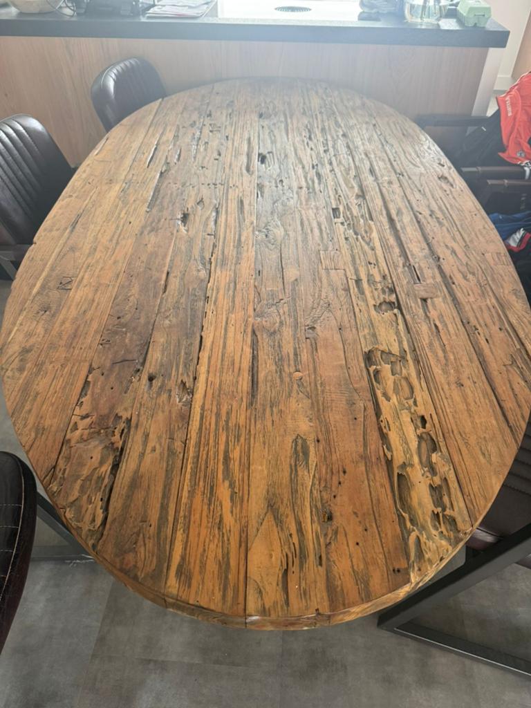 Robuuste Tafel, Ophalen, Gebruikt, Rechthoekig, Hout