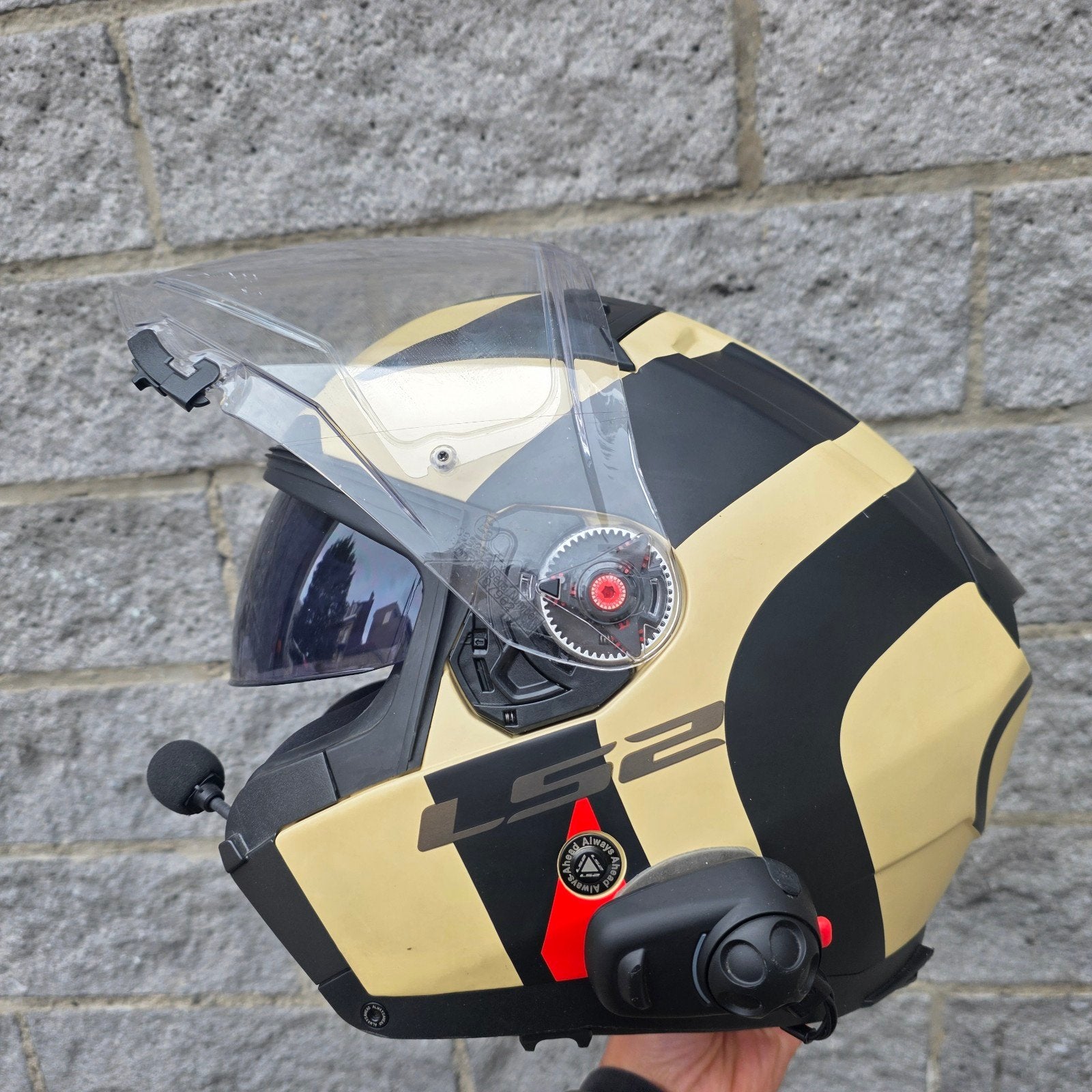 LS2 Infinity II Systeemhelm - Zwart/Goud - Maat XL, Overige merken, Systeemhelm, Dames, XL