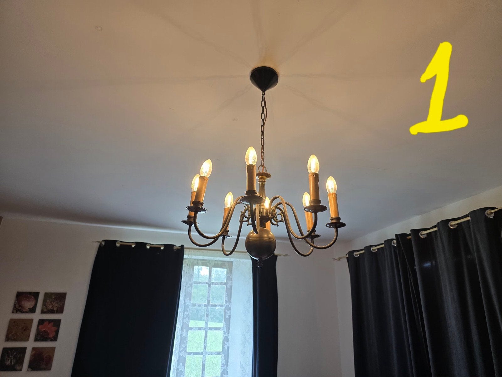 Verschillende kroonluchters van antiek smeedijzer tot 1970, Huis en Inrichting, Lampen | Kroonluchters, Ophalen, Hout
