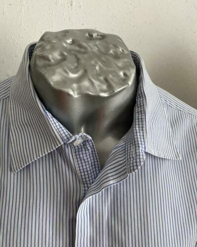 Hema overhemd maat 43/44, Ophalen of Verzenden, Zo goed als nieuw, Blauw, Halswijdte 43/44 (XL)
