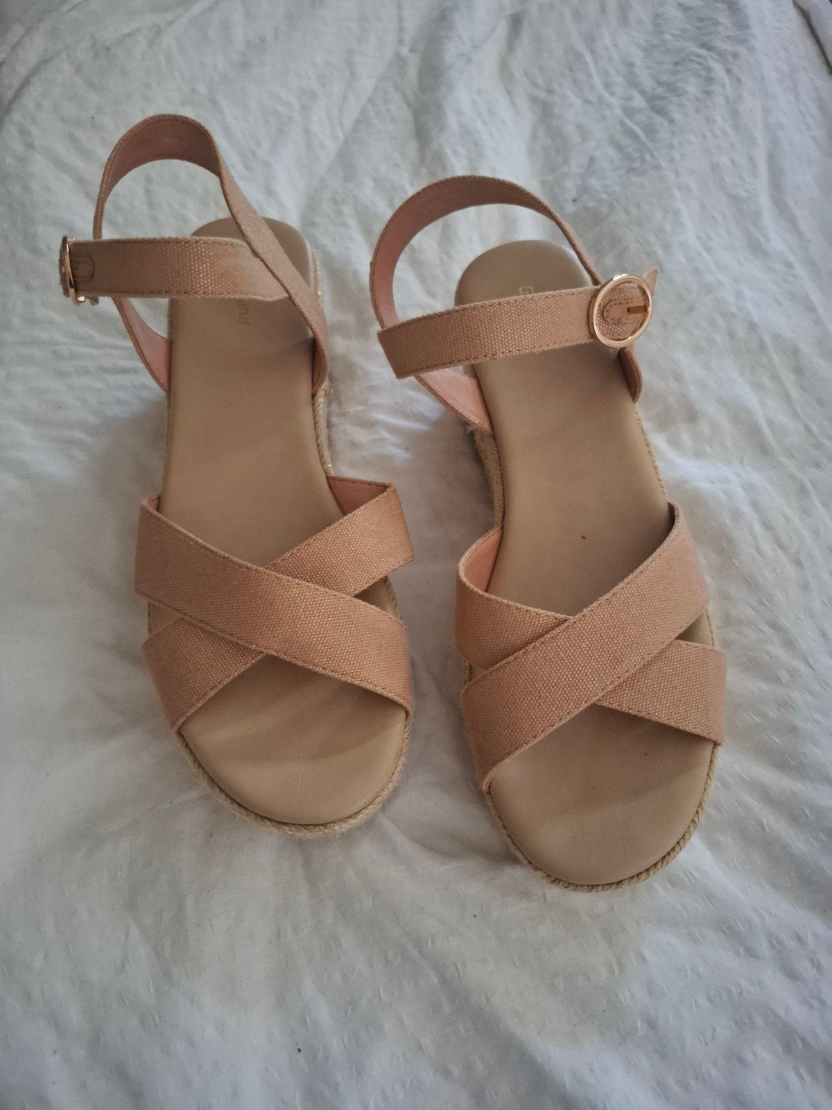 Zo goed als nieuwe Graceland espadrille sandalen, Beige, Zo goed als nieuw, Graceland, Sandalen of Muiltjes