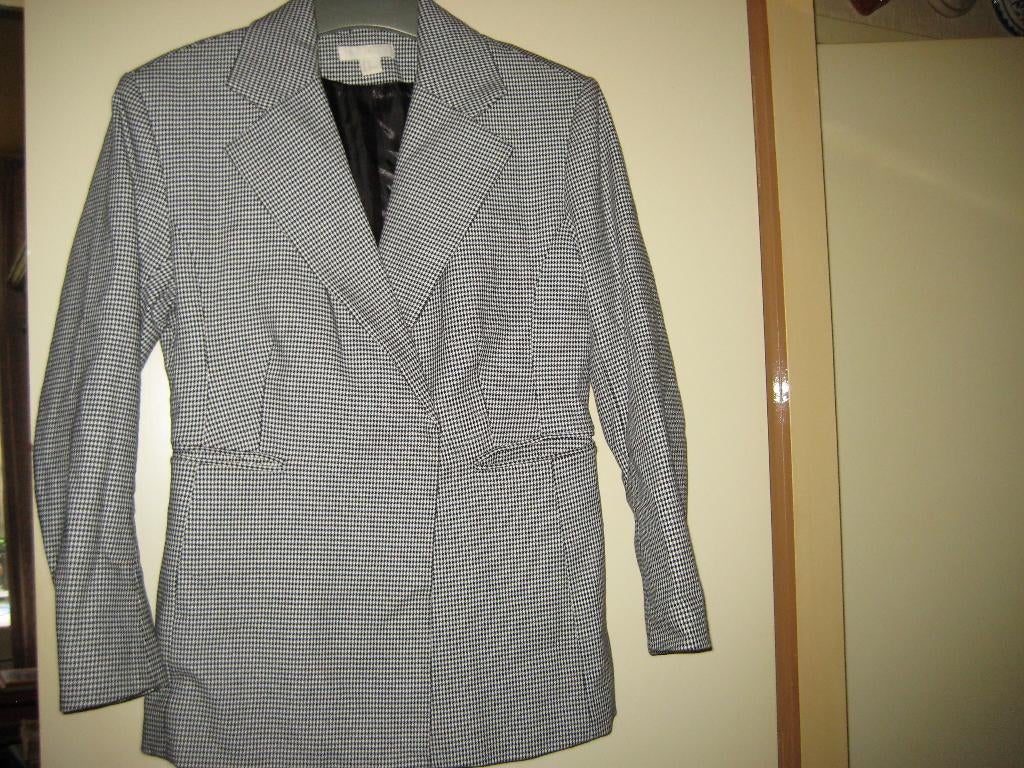 Blazer, 44, H+M, pepita, Ophalen of Verzenden, Zo goed als nieuw, Maat 42/44 (L), Jasje