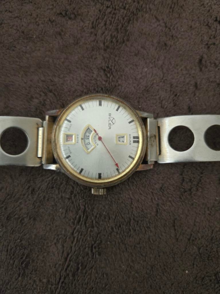 Mooie Endura Jump horloge uit de jaren '60, handopwinder, Overige merken, Overige materialen, Met bandje, Polshorloge