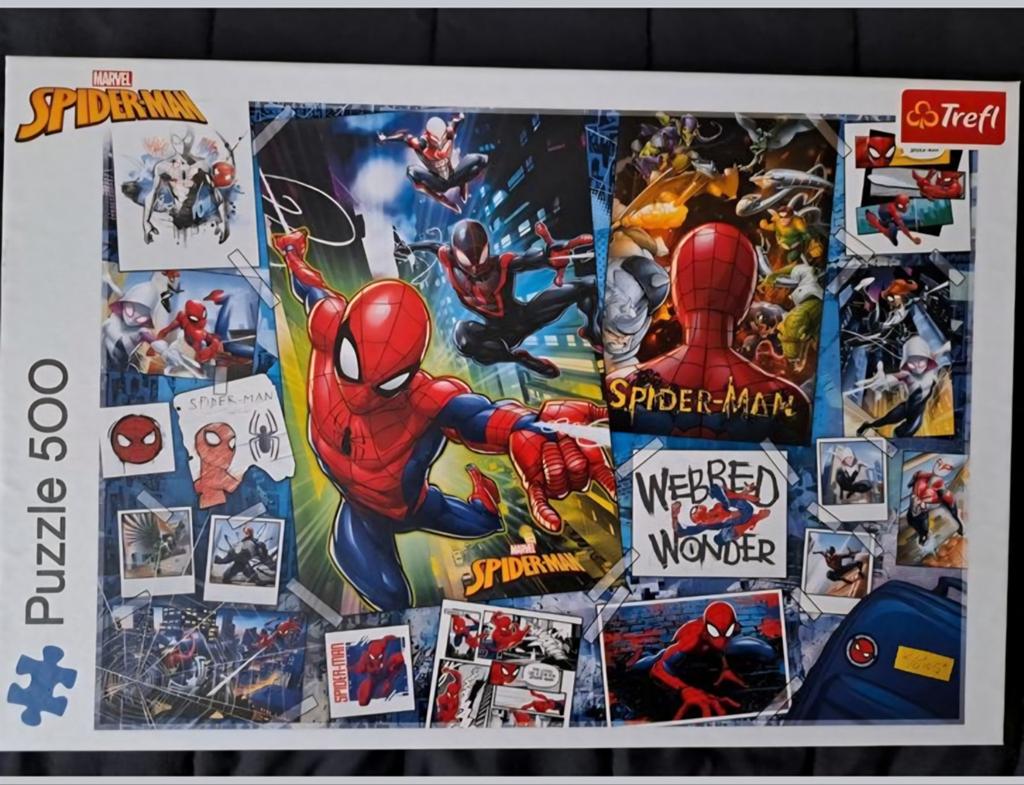 Marvel Spiderman Puzzel 500 stukjes, Verzenden, 500 t/m 1500 stukjes, Zo goed als nieuw, Legpuzzel