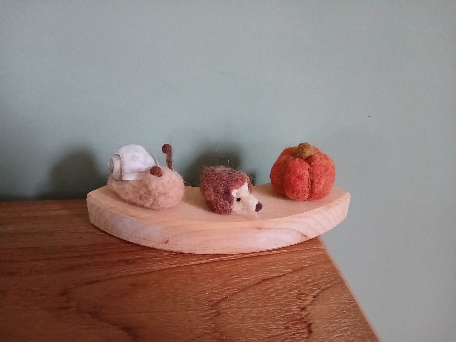 Wolvilten herfst jaarringstekers oa grimms, Ophalen of Verzenden, Figuurtje(s), Wolvilt