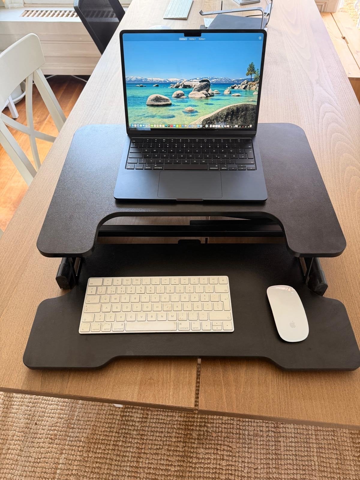 Verstelbaar zit-sta bureau / standing desk, Ophalen, Gebruikt