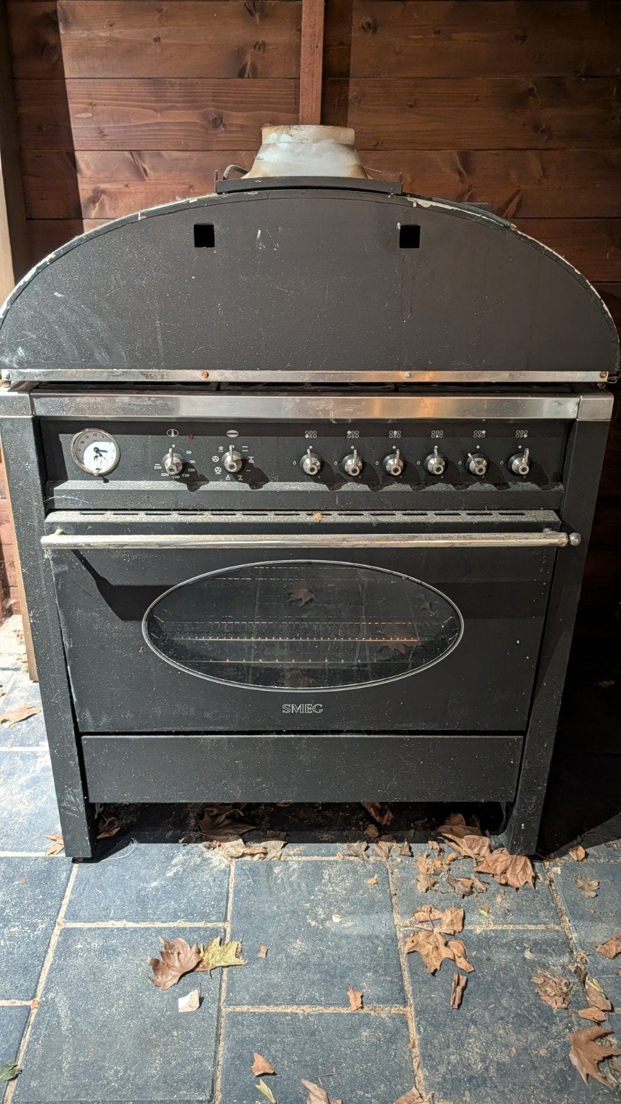 Smeg Opera CS18A-7 Gasfornuis met afzuigkap, Ophalen, Gebruikt, 60 cm of meer, Gas