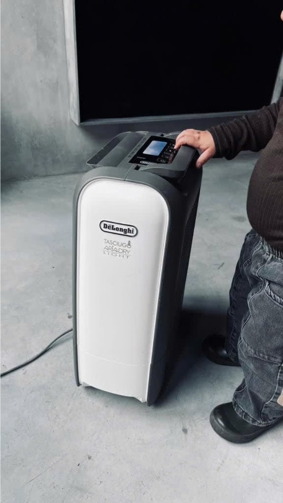 Goedwerkende Delonghi DNS80 luchtontvochtiger, 3 snelheden of meer, Ophalen of Verzenden, Gebruikt, Koelen en Ontvochtigen