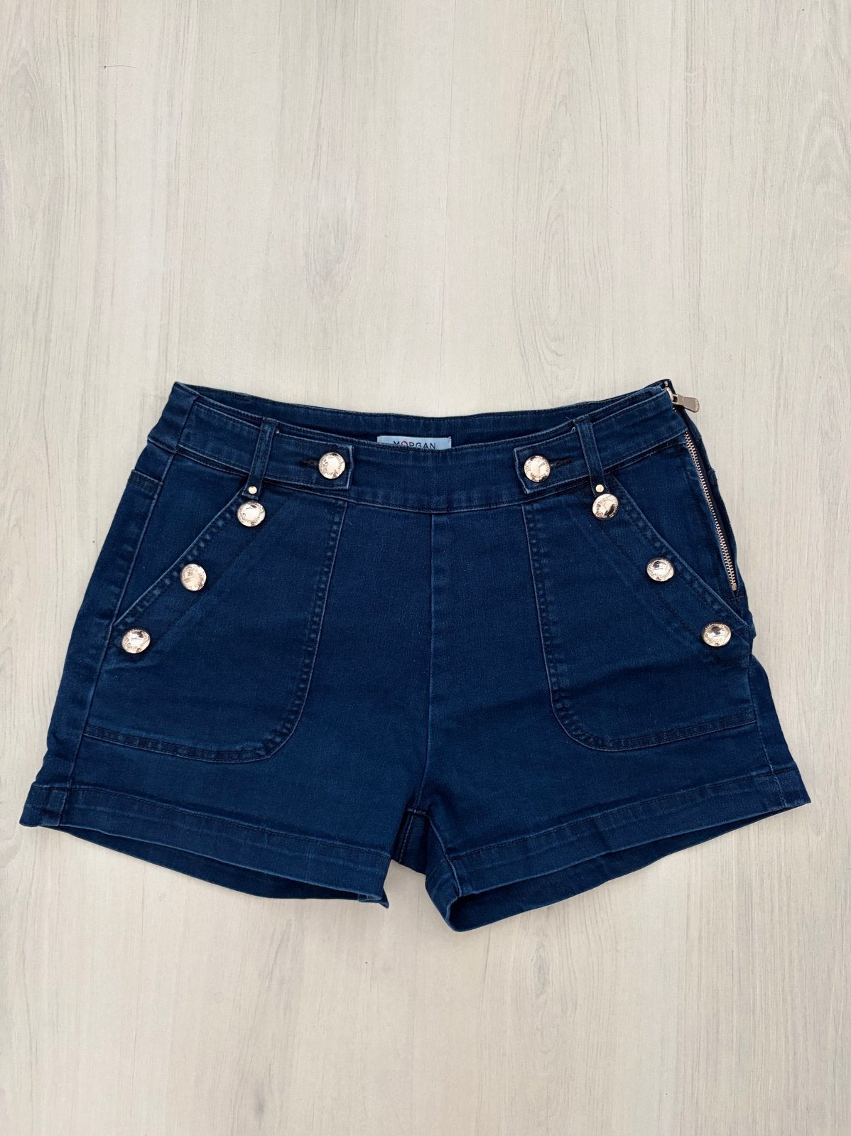 Morgan spijkerbroekje maat 40, Kleding | Dames, Maat 38/40 (M), Kort, Blauw, Ophalen of Verzenden