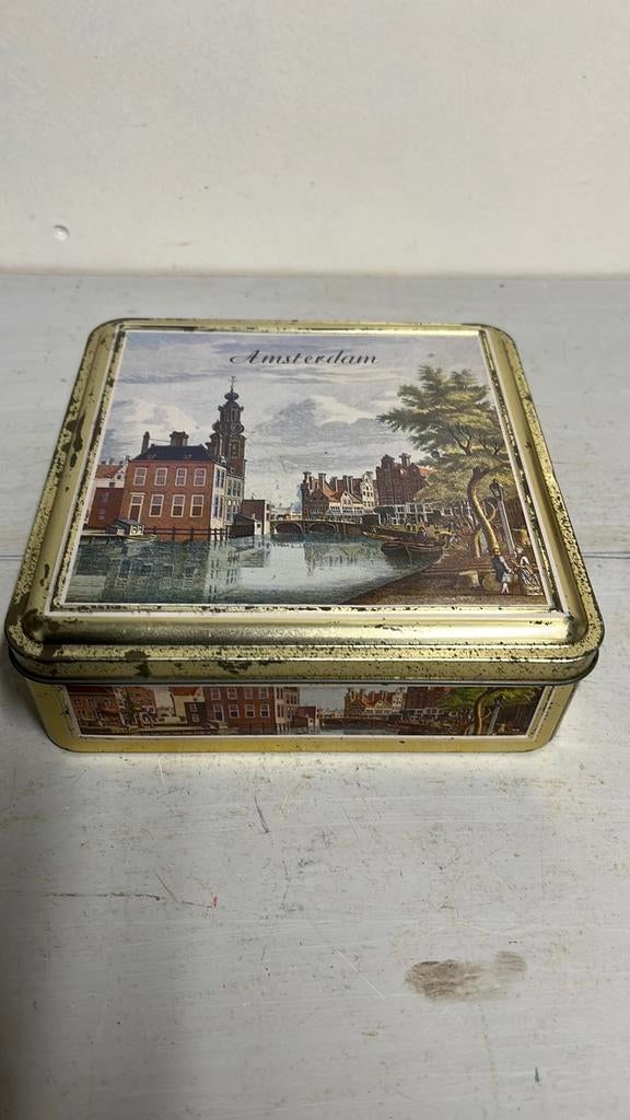 Vintage Chocolade en of koektrommel, Verzamelen, Blikken, Ophalen of Verzenden, Gebruikt, Overige