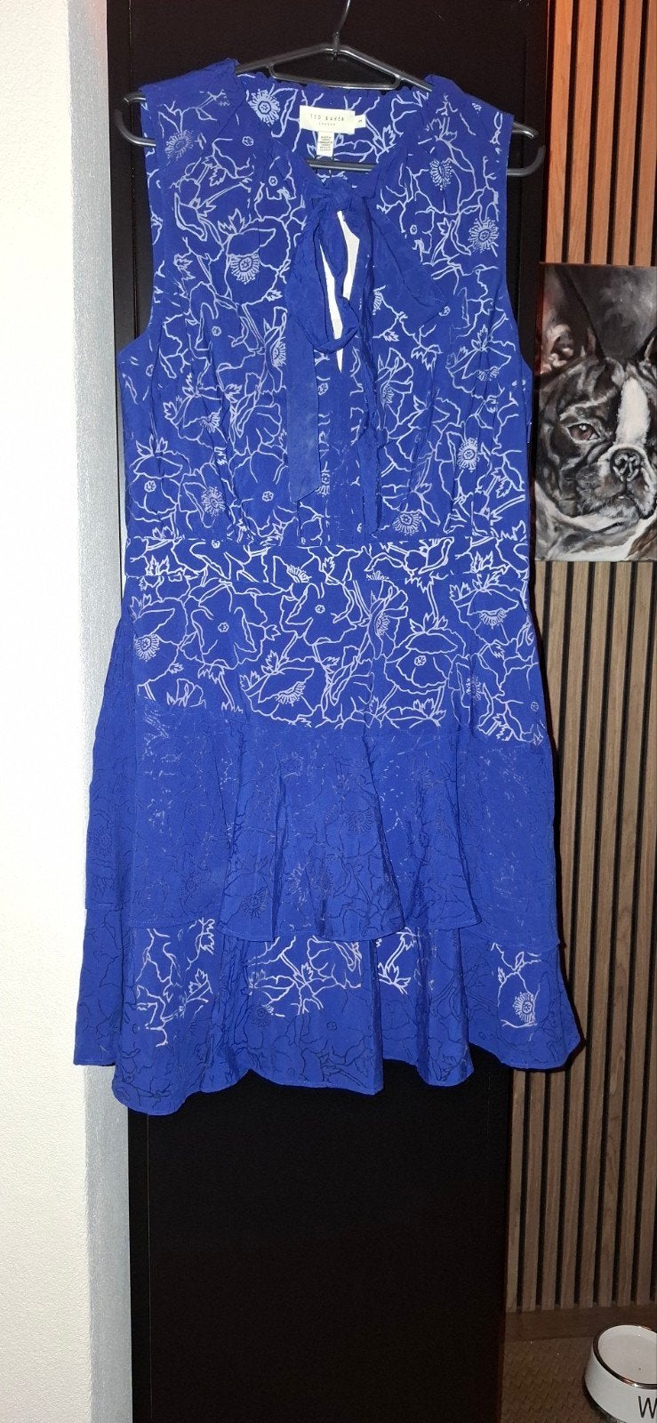 Ted Baker London Blauwe Jurk met Bloemenprint, Blauw, Nieuw, Ted Baker London, Boven de knie