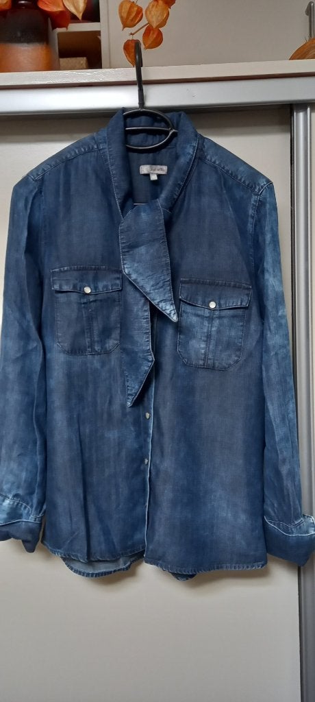 Blouse in spijkerstof, Didi, mt 36, Blauw, Nieuw, Didi, Ophalen of Verzenden